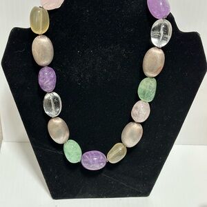 Vintage Paola Valentini Elegant Multicolor Beaded Necklace